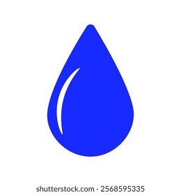 Water drop vector icon on white background