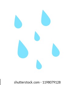 Water drop vector icon rain drops isolated on white eps 10