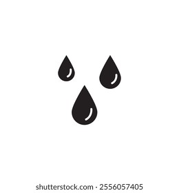 Water Drop vector icon, vector Rain drops simple black illustratyion for web and app..eps