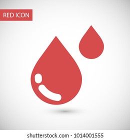 Water drop vector icon. The symbol of a liquid. Oil drop icon. Raindrop icon and weather symbol