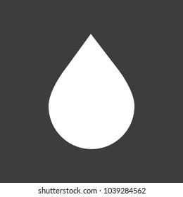 Water drop vector icon. The symbol of a liquid. Oil drop icon. Raindrop icon and weather symbol