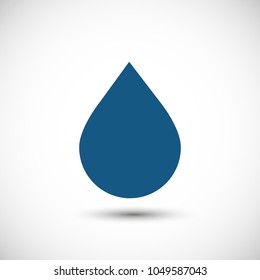 Water drop vector icon. The symbol of a liquid. Oil drop icon. Raindrop icon and weather symbol