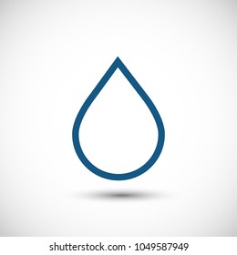 Water drop vector icon. The symbol of a liquid. Oil drop icon. Raindrop icon and weather symbol
