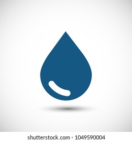 Water drop vector icon. The symbol of a liquid. Oil drop icon. Raindrop icon and weather symbol