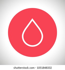 Water drop vector icon. The symbol of a liquid. Oil drop icon. Raindrop icon and weather symbol