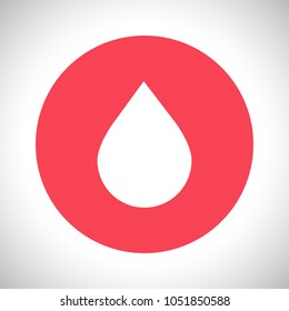 Water drop vector icon. The symbol of a liquid. Oil drop icon. Raindrop icon and weather symbol