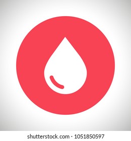 Water drop vector icon. The symbol of a liquid. Oil drop icon. Raindrop icon and weather symbol