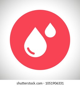 Water drop vector icon. The symbol of a liquid. Oil drop icon. Raindrop icon and weather symbol