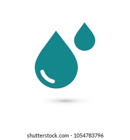 Water drop vector icon. The symbol of a liquid. Oil drop icon. Raindrop icon and weather symbol