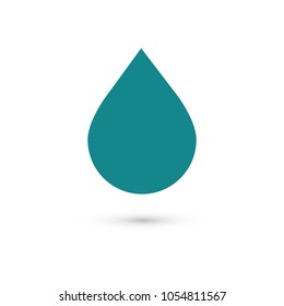 Water drop vector icon. The symbol of a liquid. Oil drop icon. Raindrop icon and weather symbol