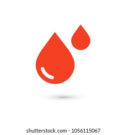 Water drop vector icon. The symbol of a liquid. Oil drop icon. Raindrop icon and weather symbol