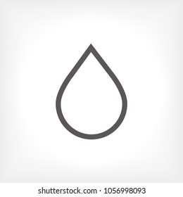Water drop vector icon. The symbol of a liquid. Oil drop icon. Raindrop icon and weather symbol