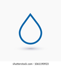 Water drop vector icon. The symbol of a liquid. Oil drop icon. Raindrop icon and weather symbol
