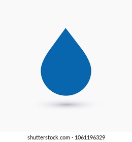 Water drop vector icon. The symbol of a liquid. Oil drop icon. Raindrop icon and weather symbol