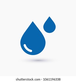 Water drop vector icon. The symbol of a liquid. Oil drop icon. Raindrop icon and weather symbol