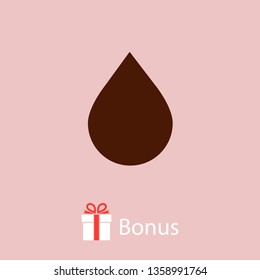 Water drop vector icon. The symbol of a liquid. Oil drop icon. Raindrop icon and weather symbol