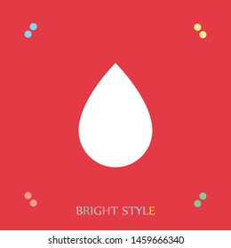A water drop vector icon .The symbol of a rain and clean water , an illustration of a raindrop .The symbol of a drop. The wheather line. The sign of a drop.