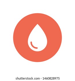 A water drop vector icon .The symbol of a rain and clean water , an illustration of a raindrop .The wheather line. The sign of a drop. The symbol of a drop.