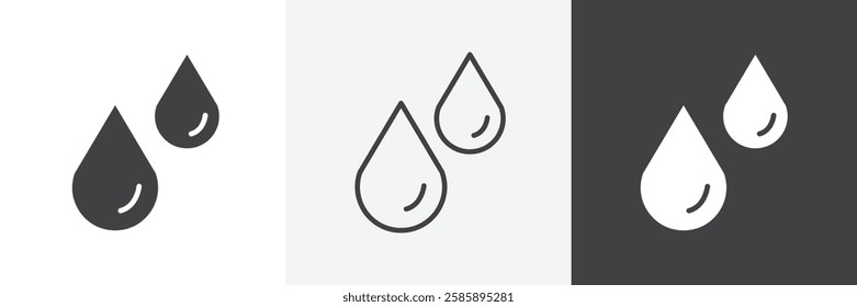 Water drop vector icons collection graphic designs for ui designs