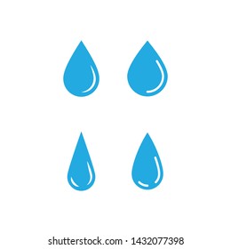 Water drop vector icons. Waterdrop symbol.