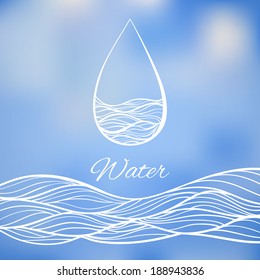 Water drop. Vector illustration.