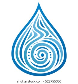 Water drop. Vector illustration.