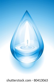 Cae agua. (ilustración vectorial)