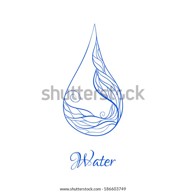 Water Drop Vector Illustration Stock Vector (Royalty Free) 186603749