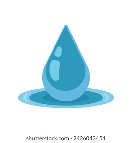 Water Drop vector illustration, water drop flat icon