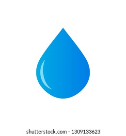 Water drop vector illustration. Isolated on white