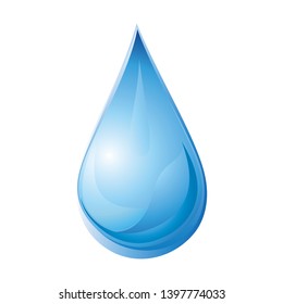 Water drop vector illustration isolated on a white background