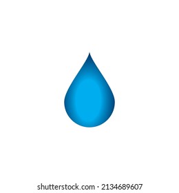 Ilustración vectorial de caída de agua. Aislado en blanco.