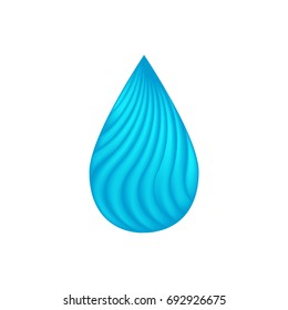 Water drop vector illustration. Isolated on white