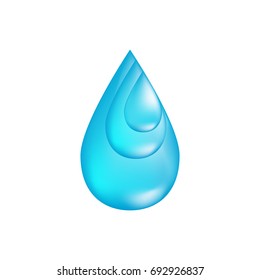 Water drop vector illustration. Isolated on white
