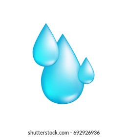 Water drop vector illustration. Isolated on white