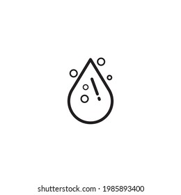 Water drop vector illustration in monoline style isolated on white background