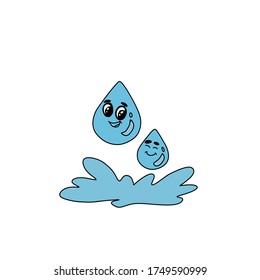 water drop vector illustration on a white background