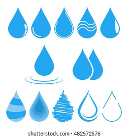 Water drop vector illustration. Template for logo design.