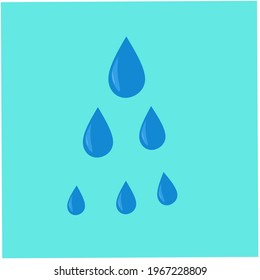 Water drop vector image that can be used as icon, emogy and image background