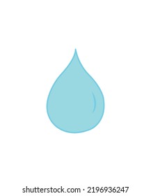 Vector de caída de agua aislado en blanco 
