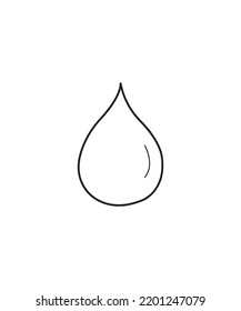 Water Drop vector isolated on white background. line art vector isolated 