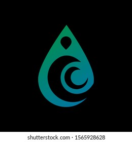 water drop vector logo design