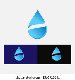 water drop vector logo design