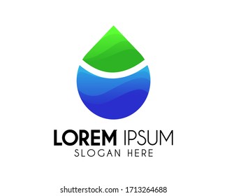 Water drop vector logo design template. Creative icon / symbol element. Modern logo for brand identity
