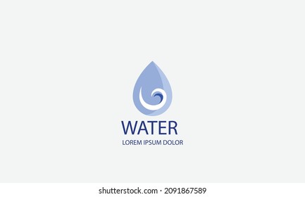 Water Drop vector logo design
