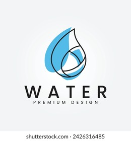 water drop vector logo design concept design template