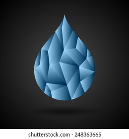 Water drop vector logo design template