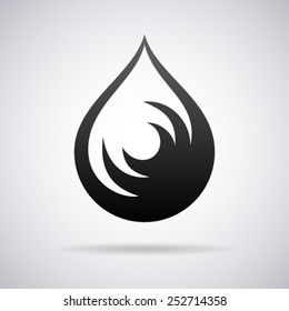 Water drop vector logo design template