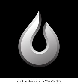 Water drop vector logo design template