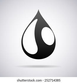 Water drop vector logo design template